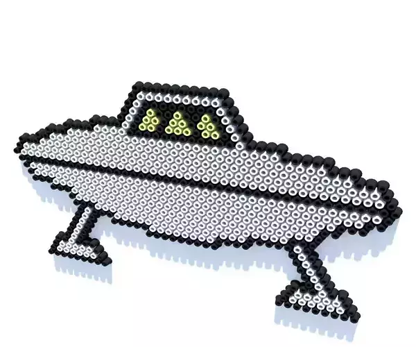 UFO Perler Beads 3D model UFO Perler Beads 3D model
