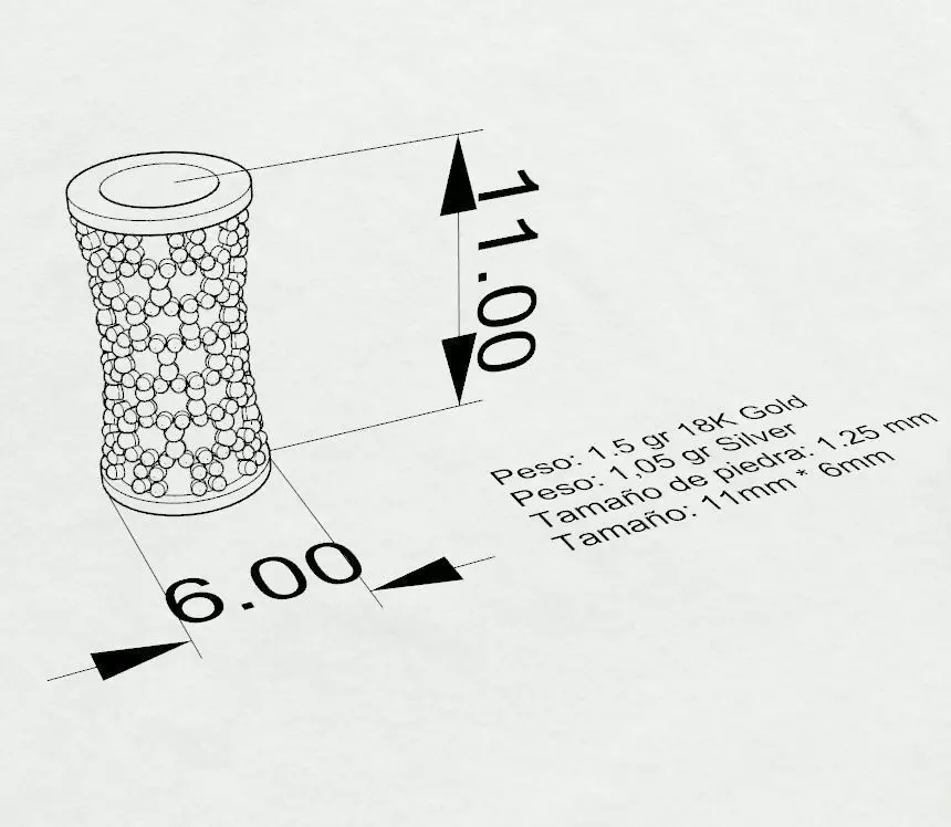 Barril t - shirt showing measurements of vase 3D print model