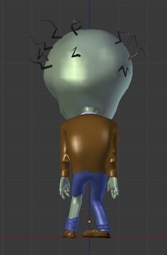 Chibi Zombie Low-poly 3D model_3