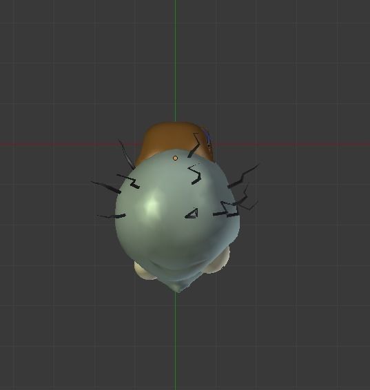 Chibi Zombie Low-poly 3D model_2