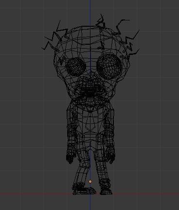 Chibi Zombie Low-poly 3D model_4