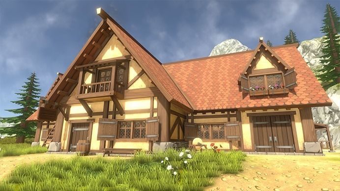 3D Medieval House Village Cartoon Kit Low-poly 3D model_2