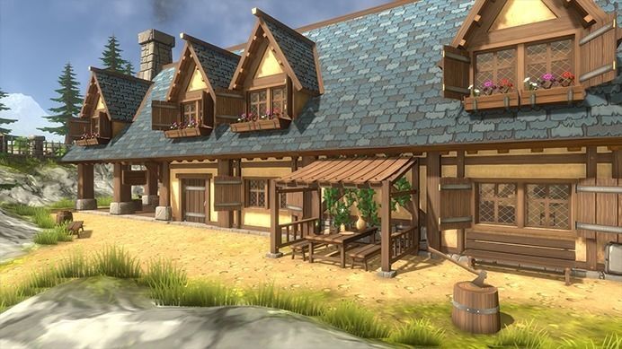 3D Medieval House Village Cartoon Kit Low-poly 3D model_7