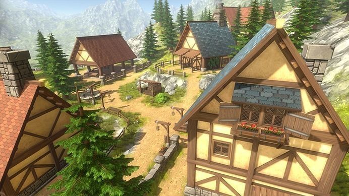 3D Medieval House Village Cartoon Kit Low-poly 3D model_8