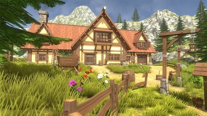 3D Medieval House Village Cartoon Kit Low-poly 3D model_16
