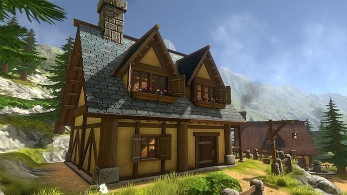3D Medieval House Village Cartoon Kit Low-poly 3D model_4