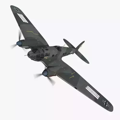 Heinkel He 111 A1-DA Low-poly 3D model