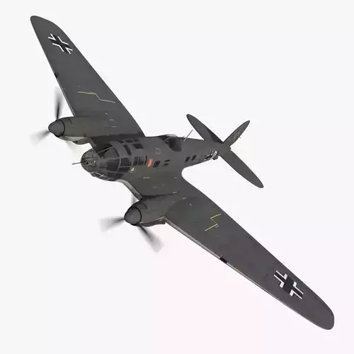 Heinkel He 111 5J-DM Low-poly 3D model