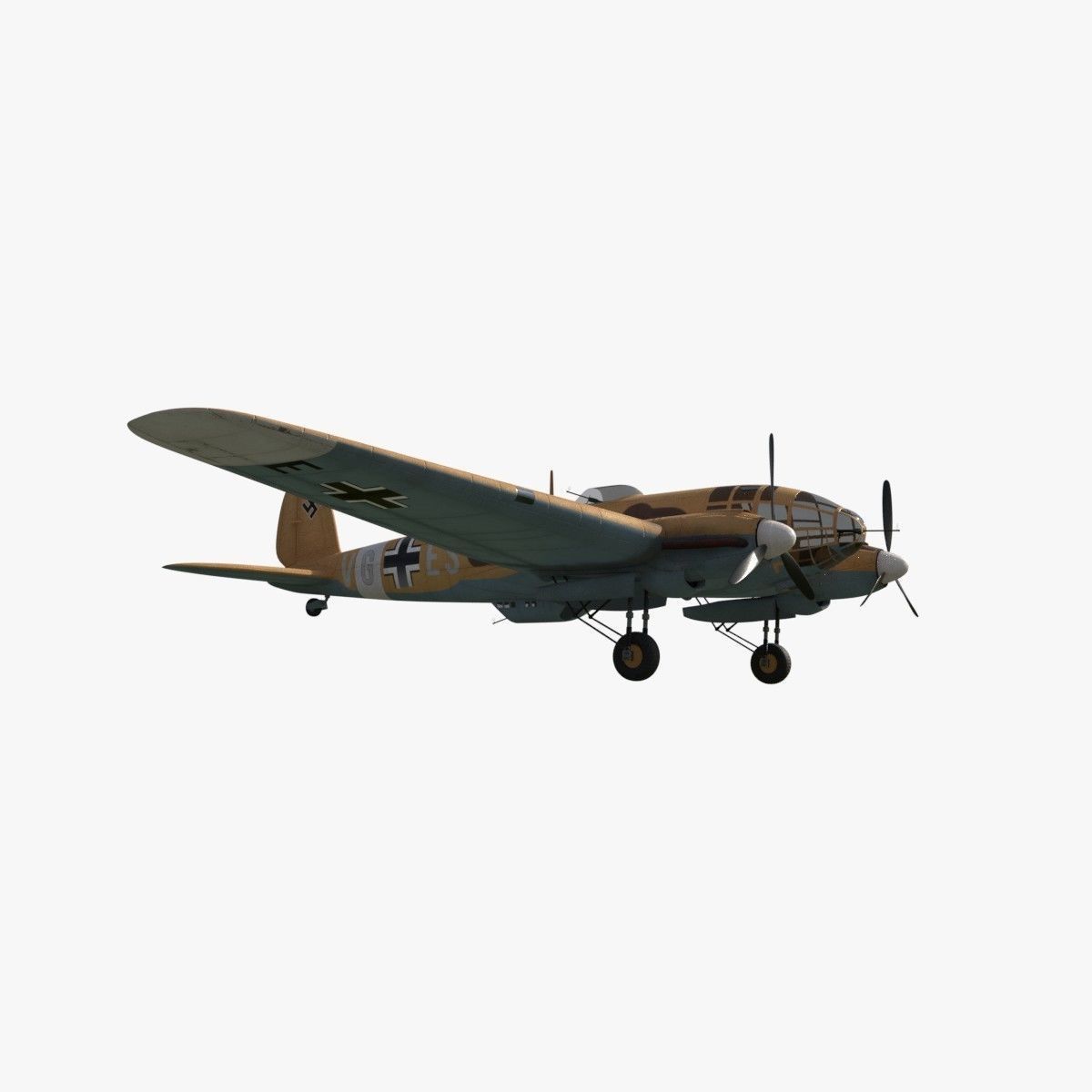 Heinkel He 111 VG-ES Low-poly 3D model_6