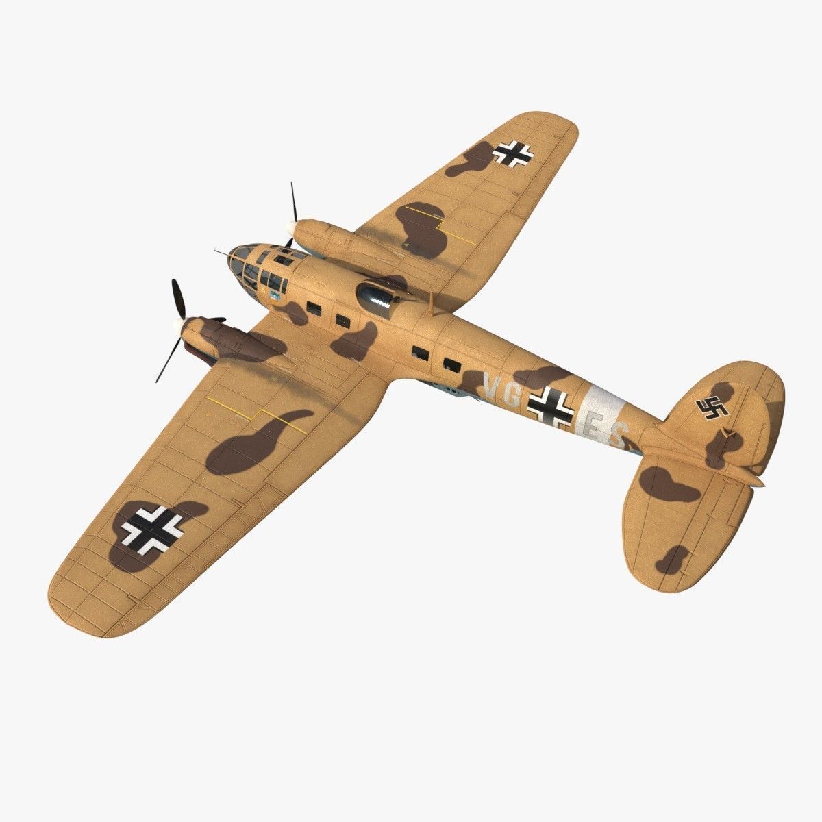 Heinkel He 111 VG-ES Low-poly 3D model_3