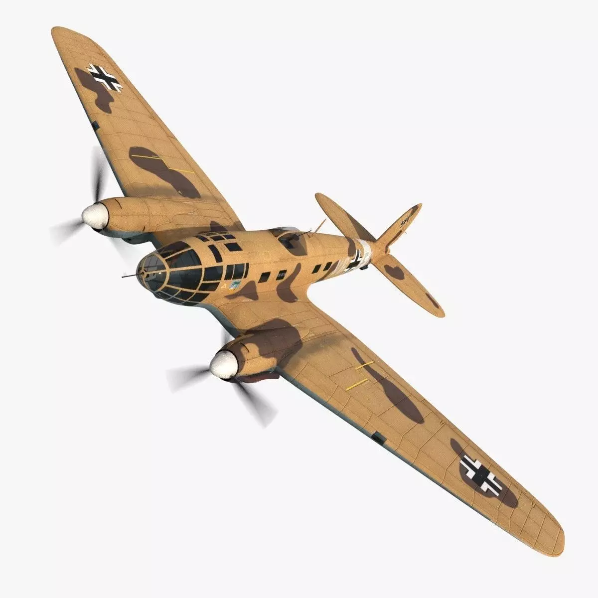 Heinkel He 111 VG-ES Low-poly 3D model_0