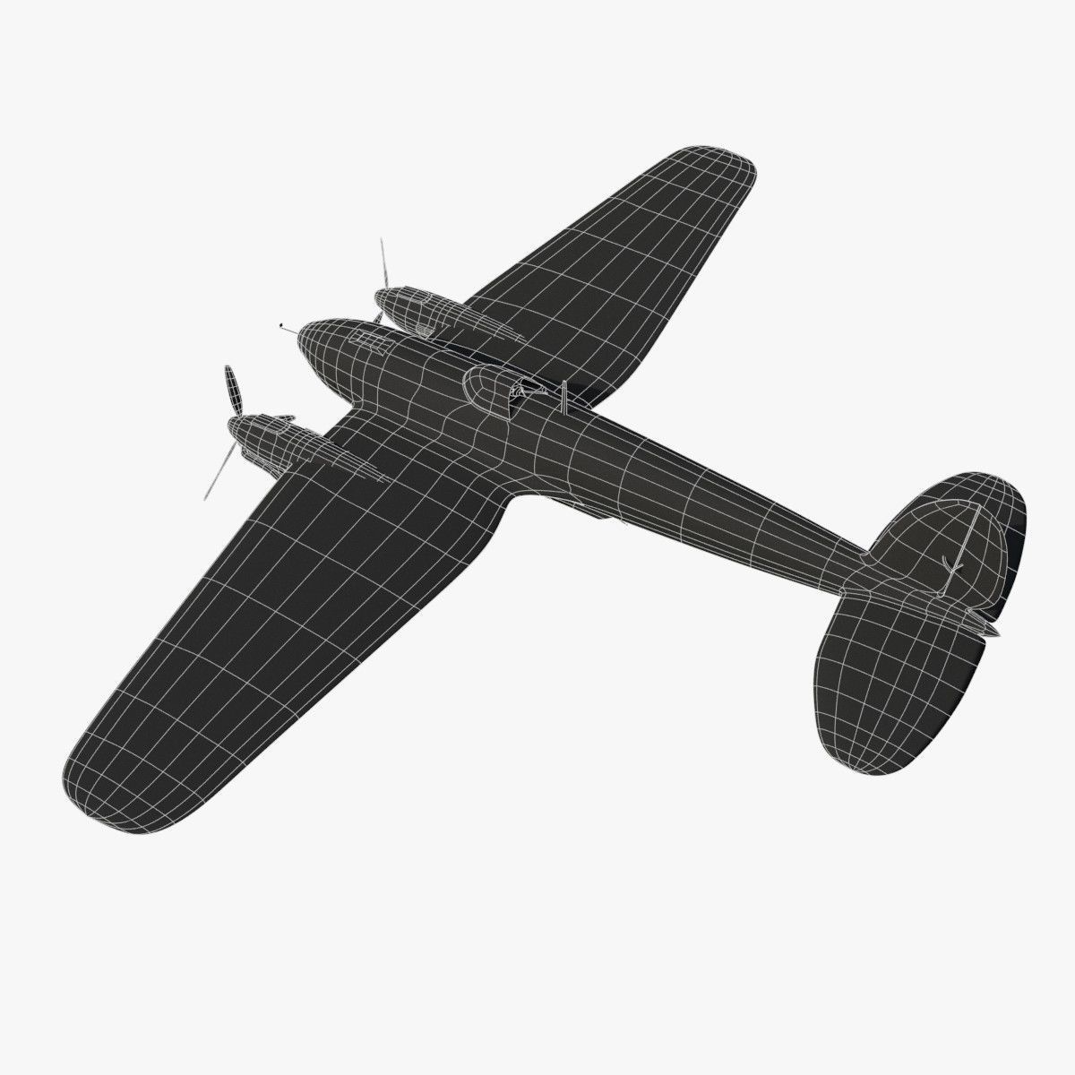 Heinkel He 111 VG-ES Low-poly 3D model_20