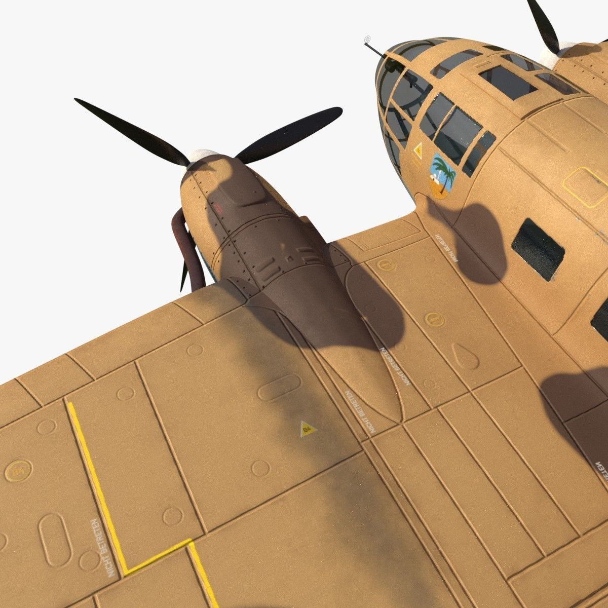 Heinkel He 111 VG-ES Low-poly 3D model_12