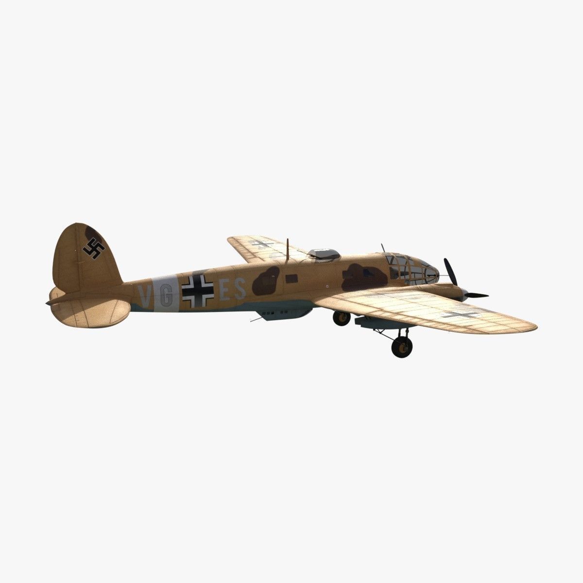 Heinkel He 111 VG-ES Low-poly 3D model_5