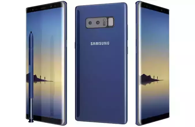 Samsung Galaxy Note 8 Blue 3D model