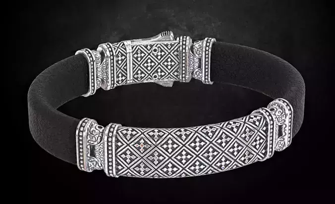 Male bracelet under the skin with a lock style 188 3D print model