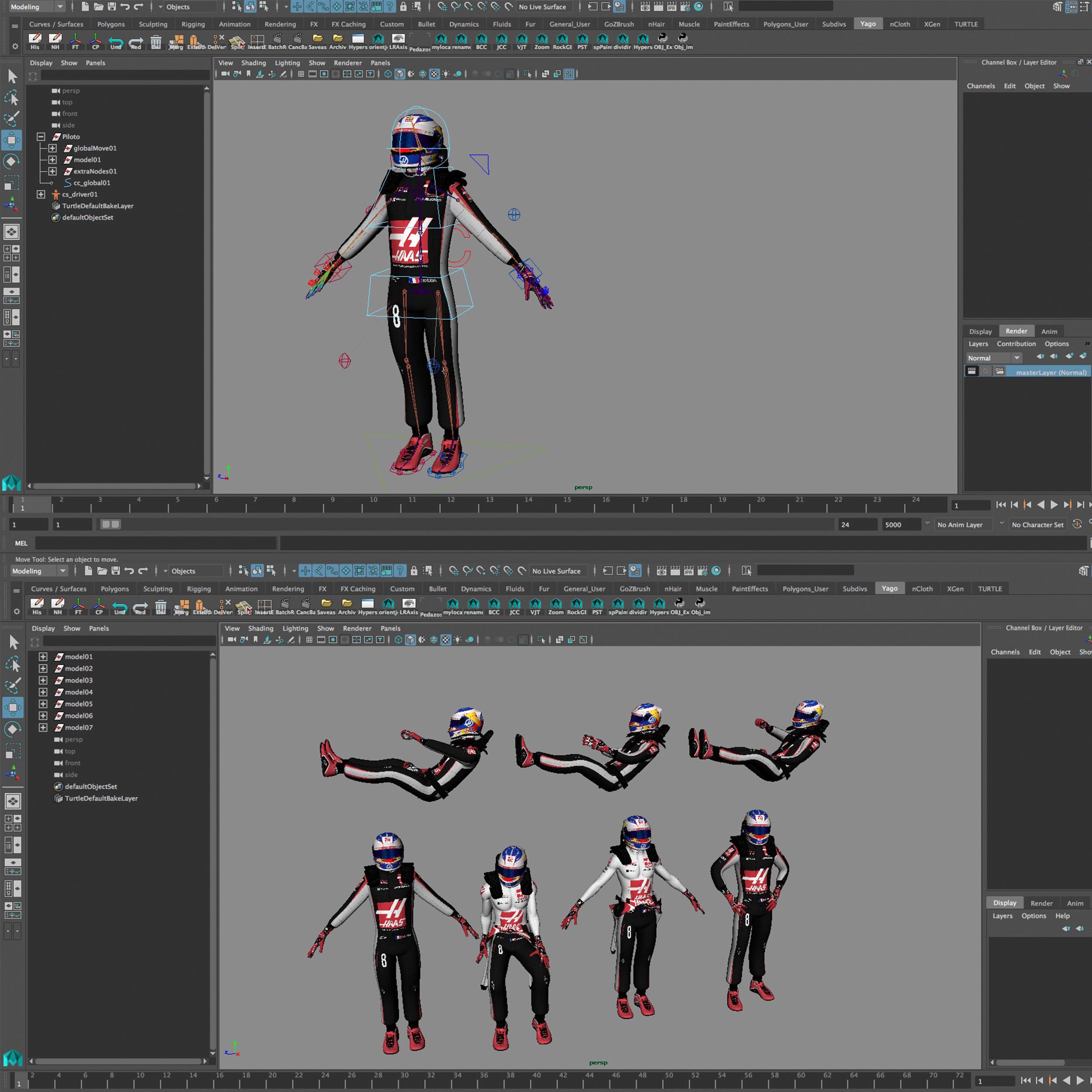 Romain Grosjean 2017 Low-poly 3D model_10