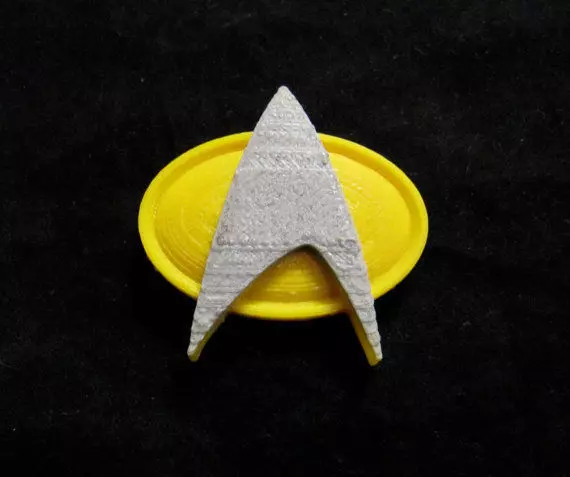 Star Trek Badge magnetic with backing Free 3D print model_0