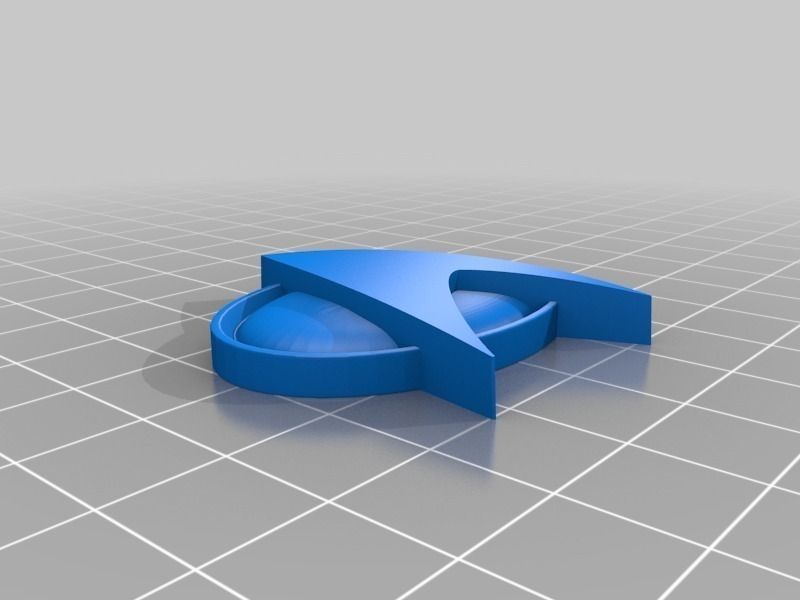 Star Trek Badge magnetic with backing Free 3D print model_5