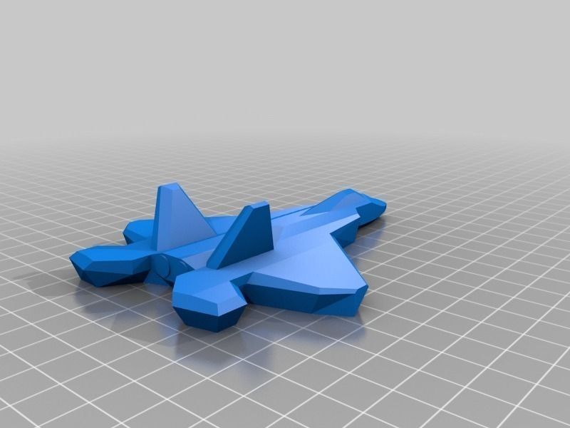 F-22 Raptor Jet with display stand removable missiles Free 3D print model_5