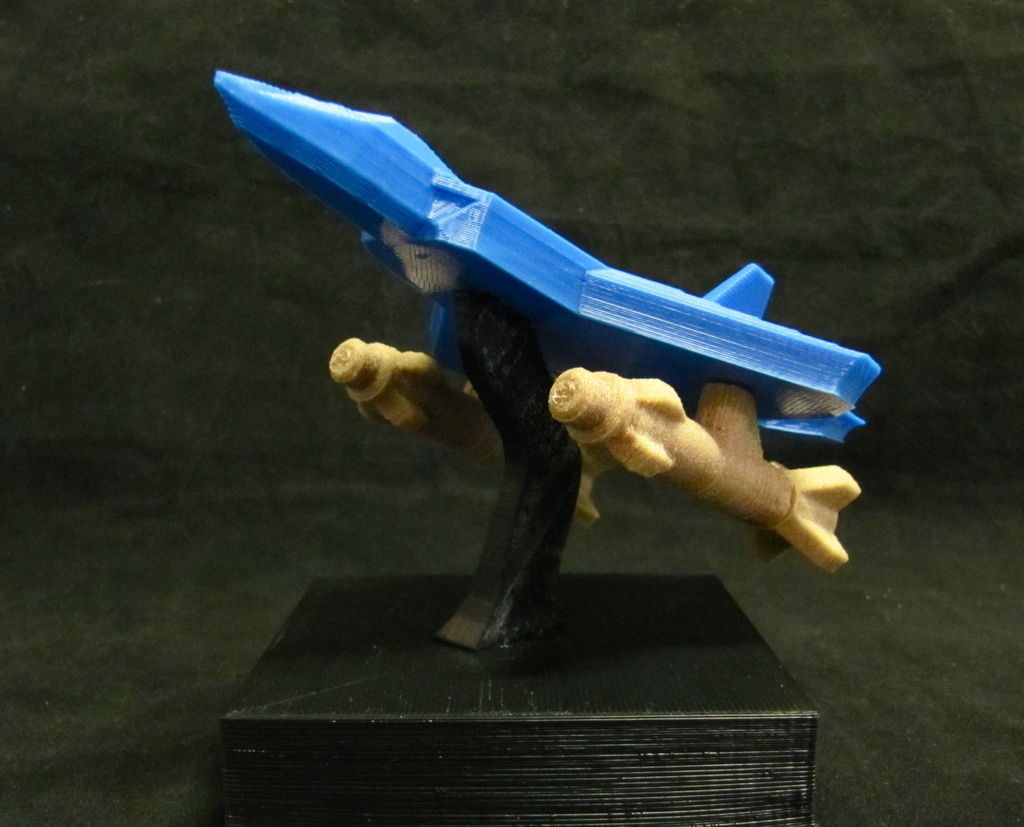 F-22 Raptor Jet with display stand removable missiles Free 3D print model_2