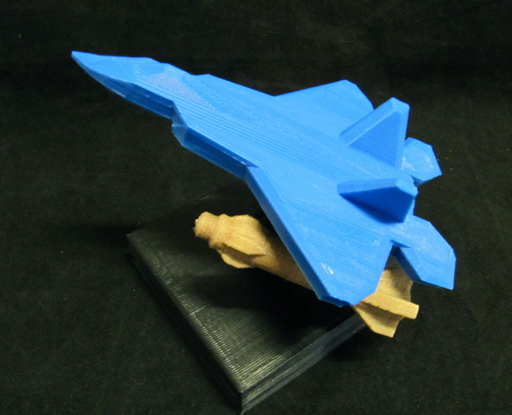 F-22 Raptor Jet with display stand removable missiles Free 3D print model_1