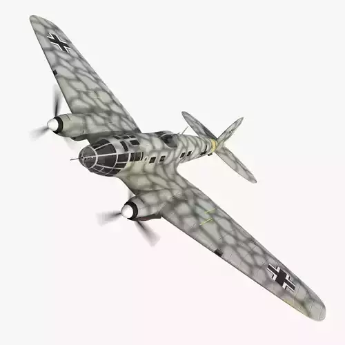 Heinkel He 111 J Low-poly 3D model