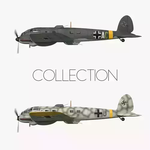 Heinkel He 111 - Eastern Front Collection Low-poly 3D model