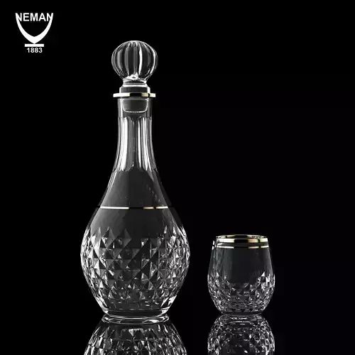 Set 6207-2 chinese decanter and cup Low-poly 3D model