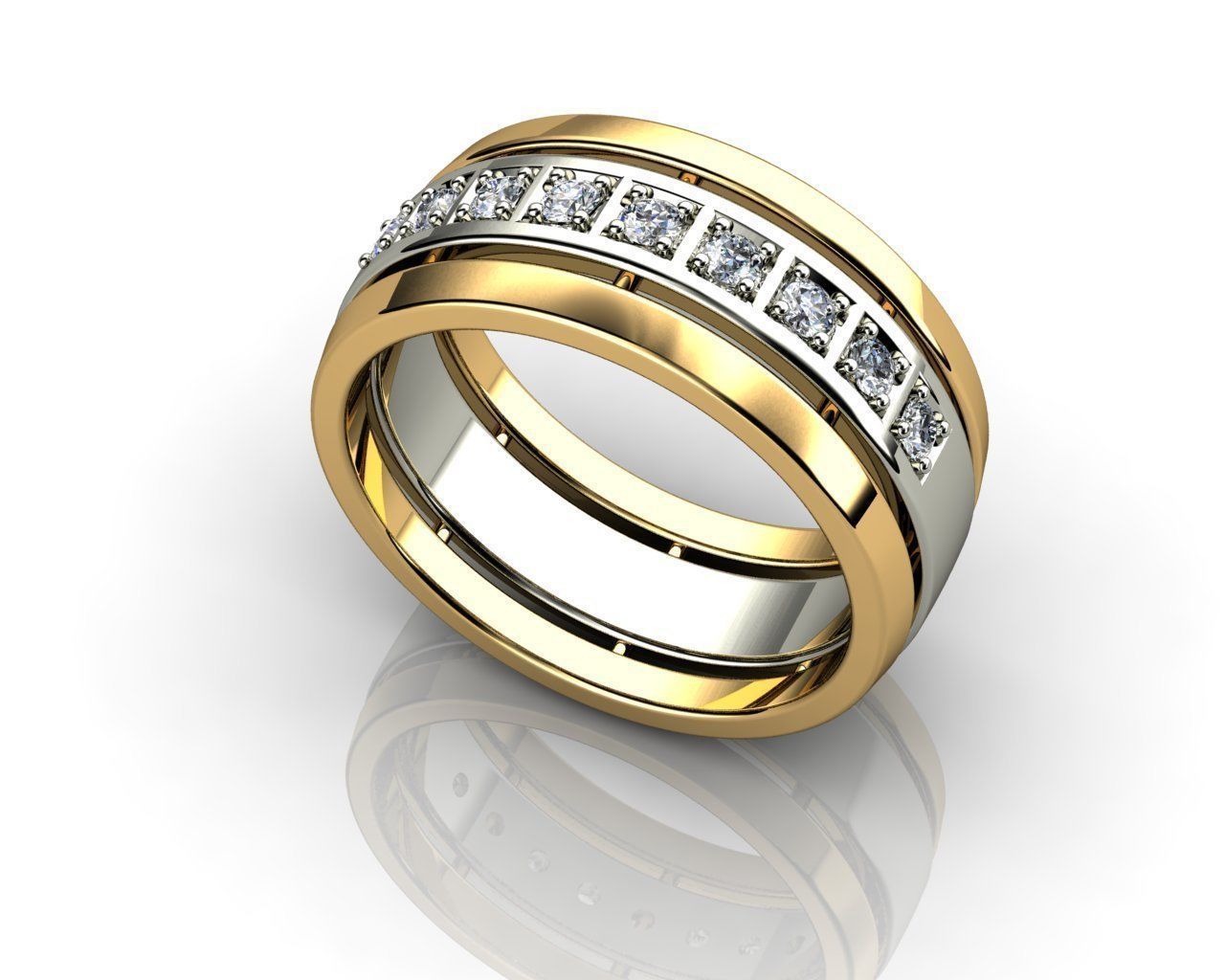 Wedding Rings 3D print model_1