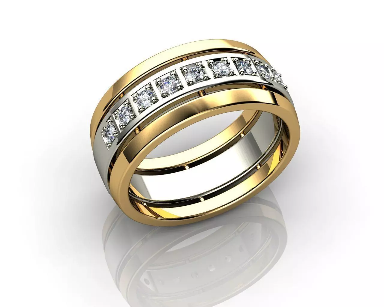 Wedding Rings 3D print model_0
