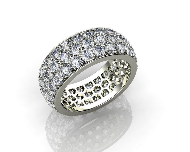 White Gold Wedding Rings 3D print model