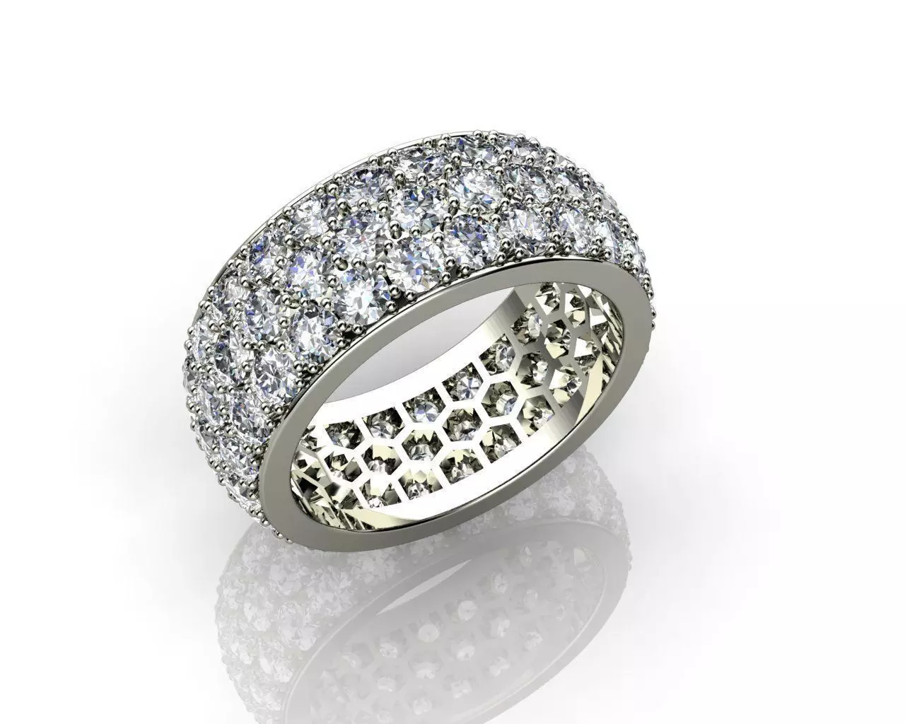 White Gold Wedding Rings 3D print model
