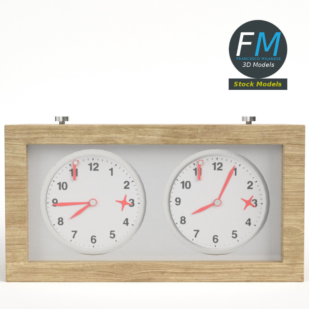 Chess clock 1 3D model_3