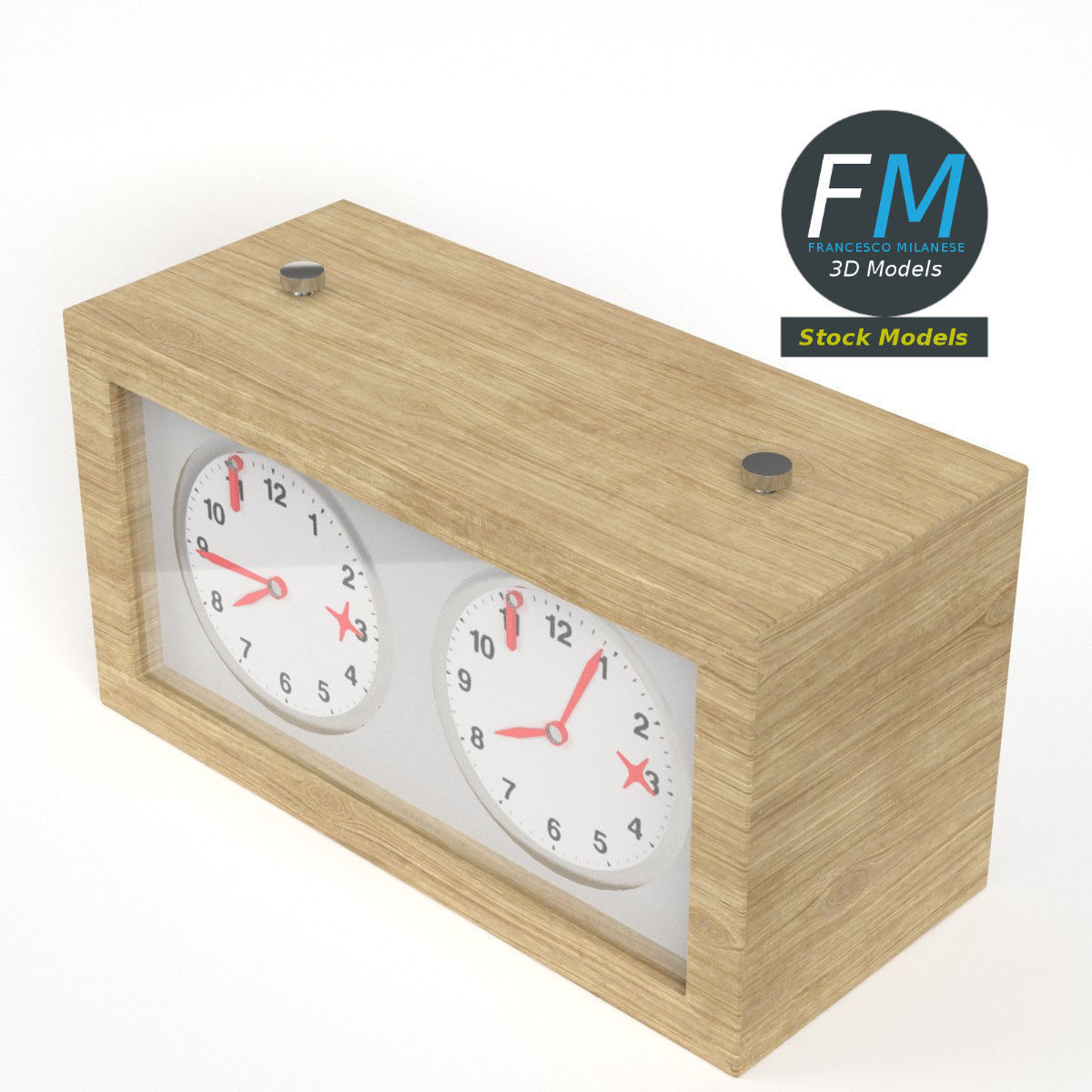 Chess clock 1 3D model_2