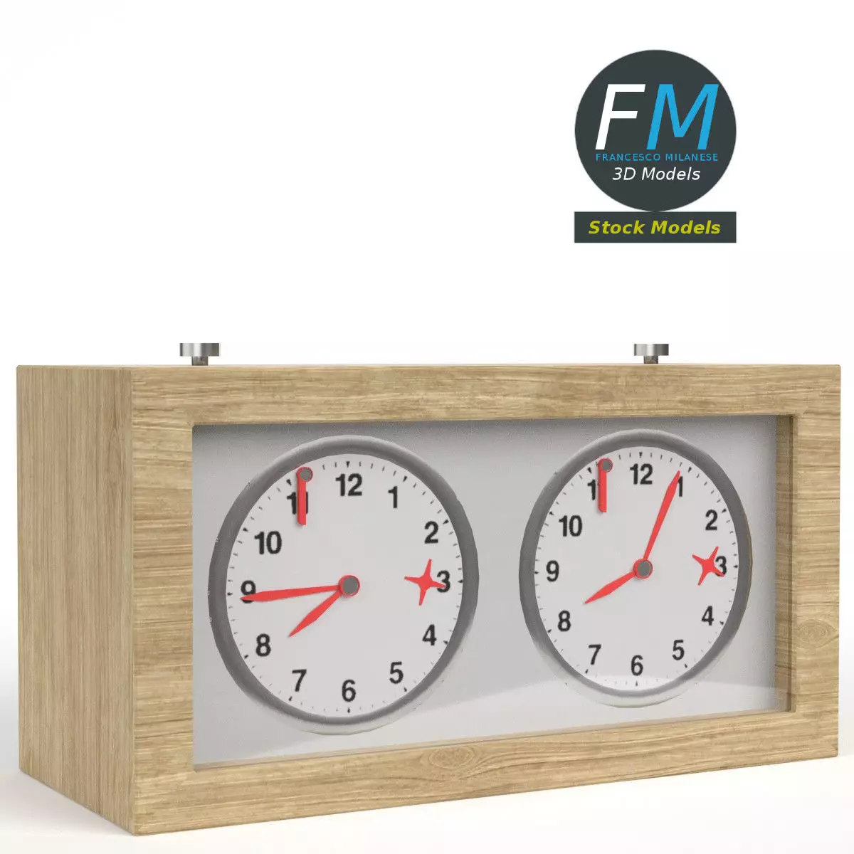 Chess clock 1 3D model_0