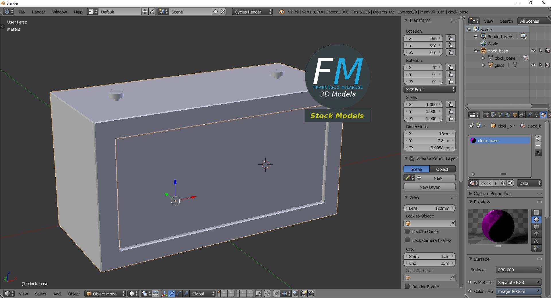 Chess clock 1 3D model_9
