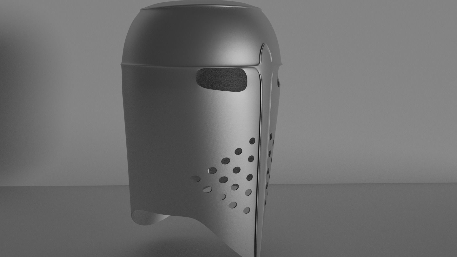 Knight Helmet Low-poly 3D model_3