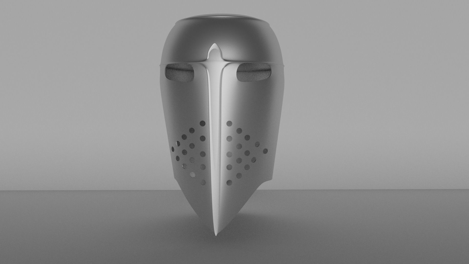Knight Helmet Low-poly 3D model_1