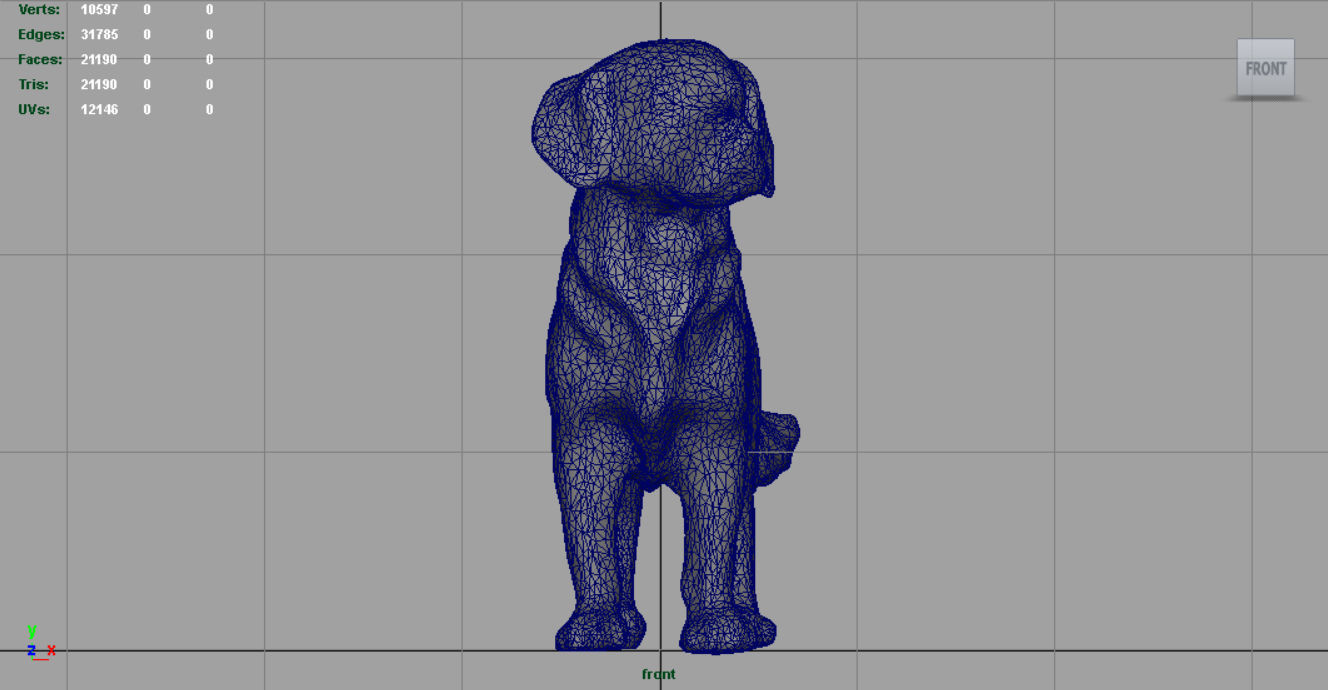 Labrador Retriever Low-poly 3D model_11