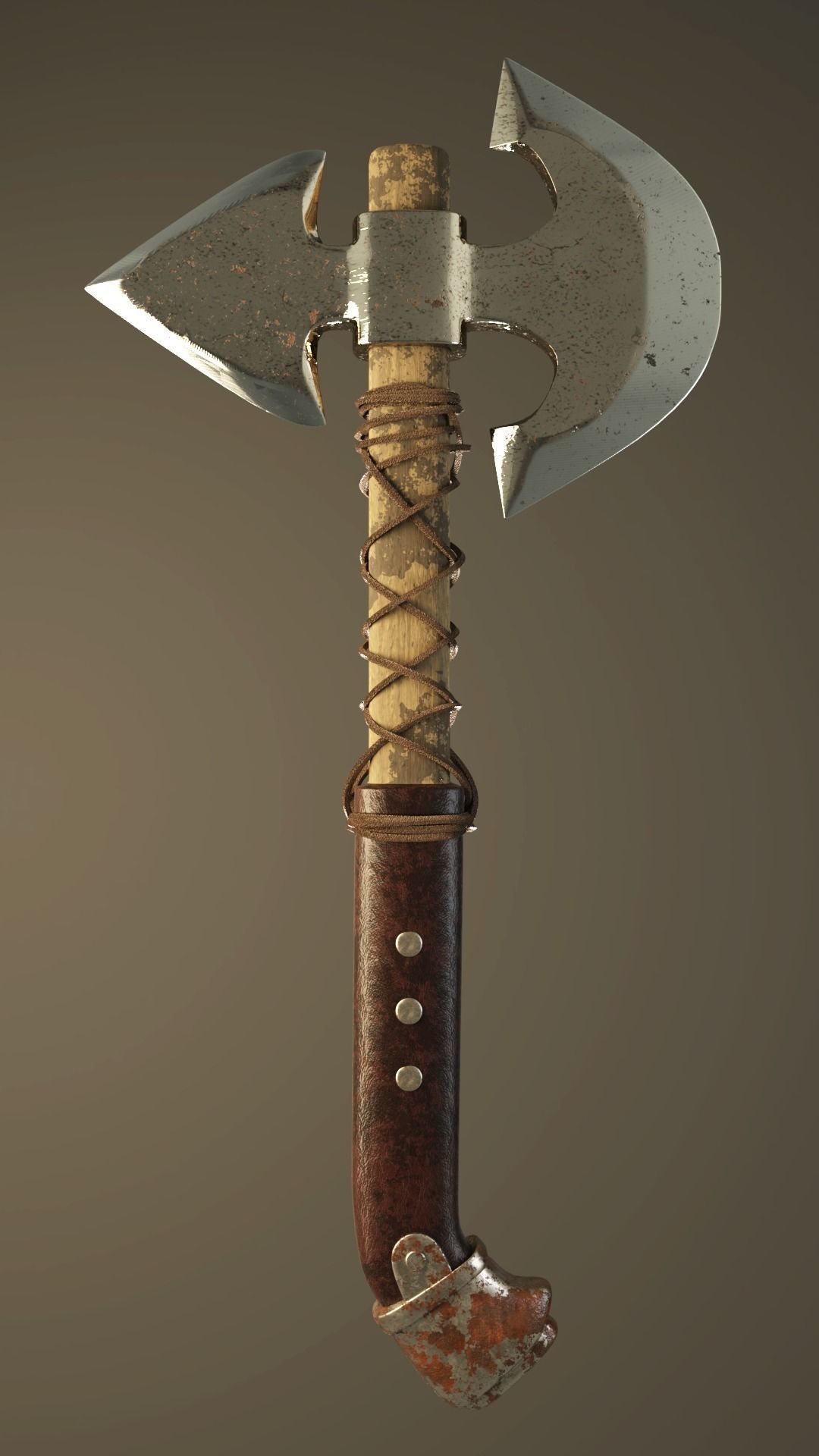 Medieval Ax 3D model_1