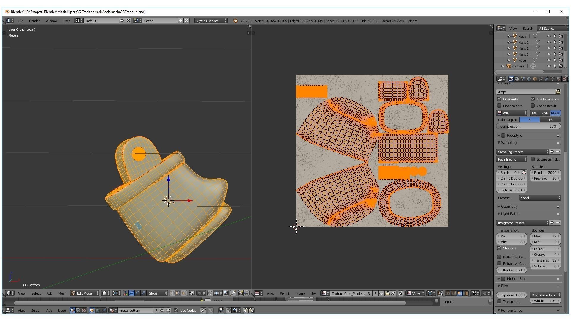 Medieval Ax 3D model_9