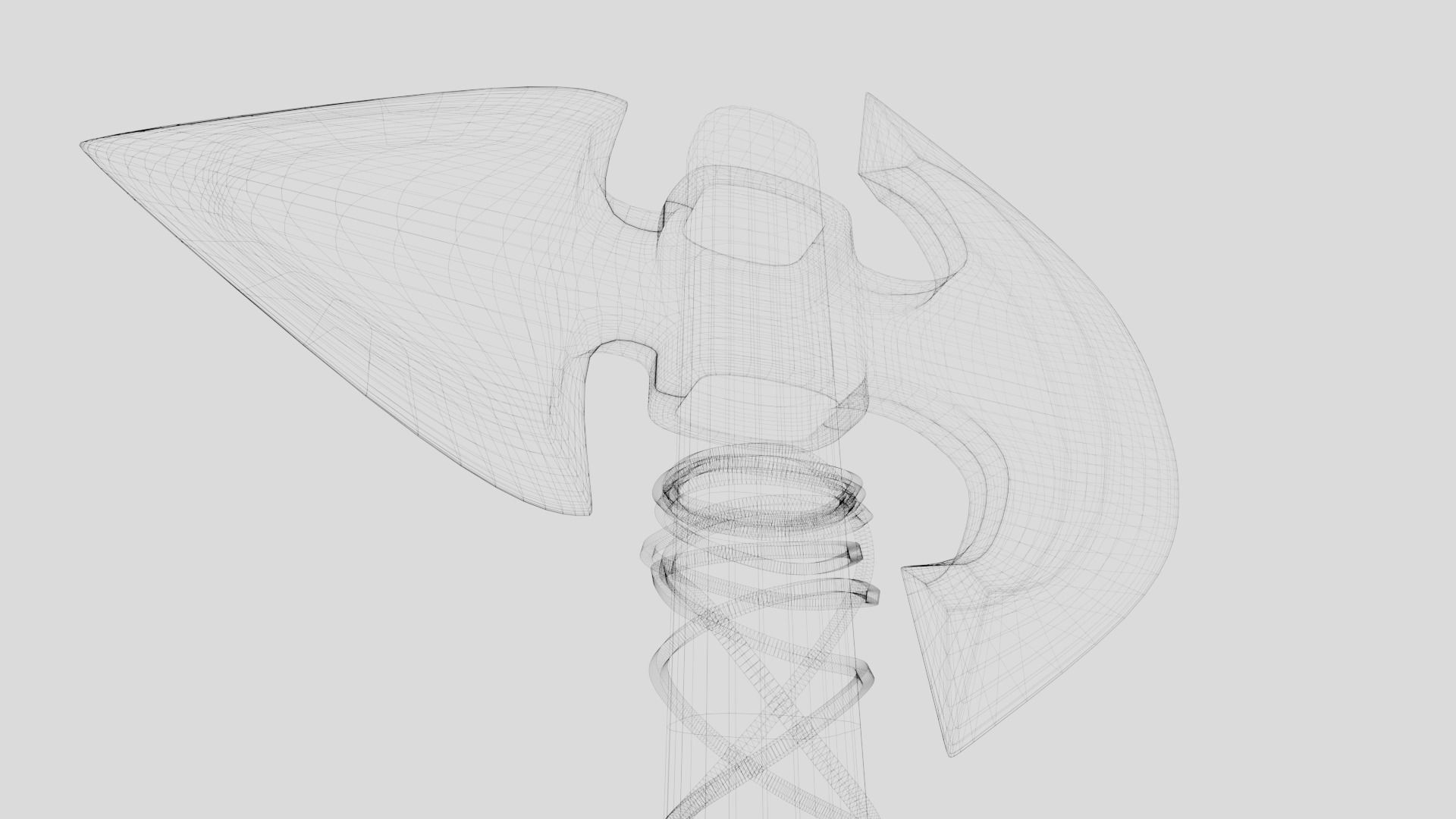 Medieval Ax 3D model_4