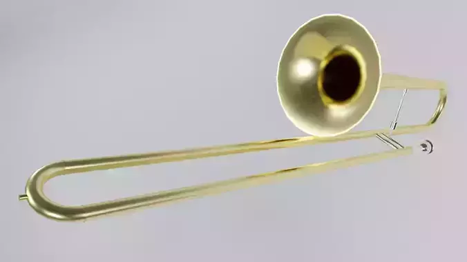 Low Poly PRB Trombone Low-poly 3D model