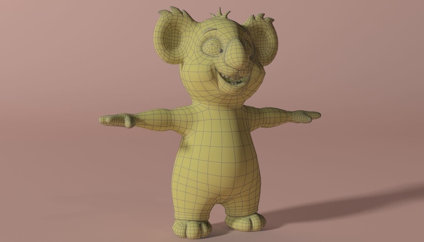 Cartoon Koala Rigged and Animated Low-poly 3D model_7