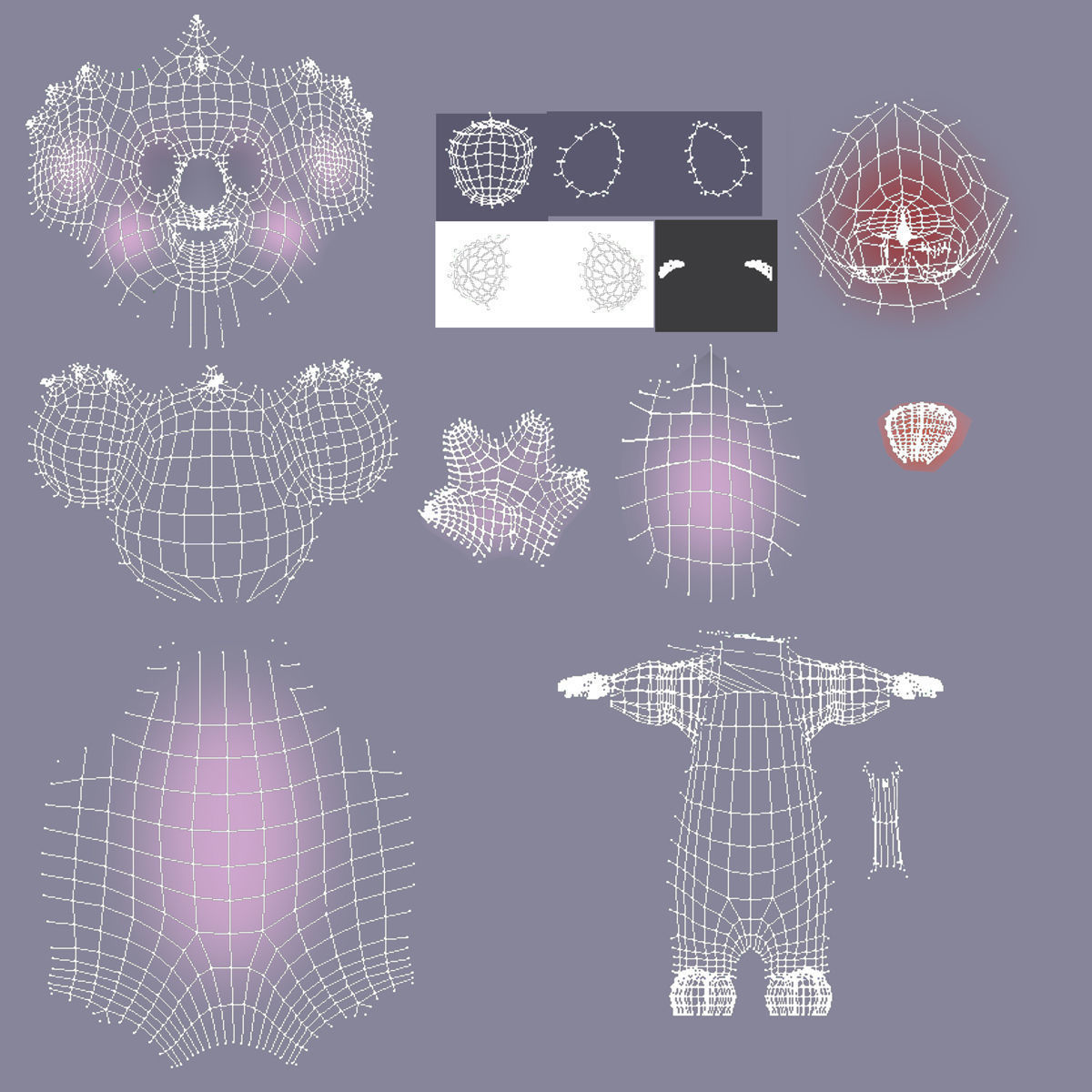 Cartoon Koala Rigged and Animated Low-poly 3D model_10