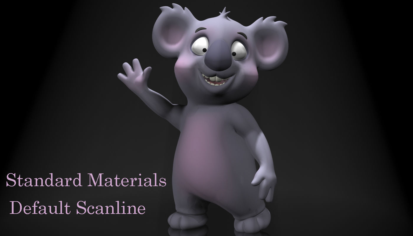 Cartoon Koala Rigged and Animated Low-poly 3D model_6