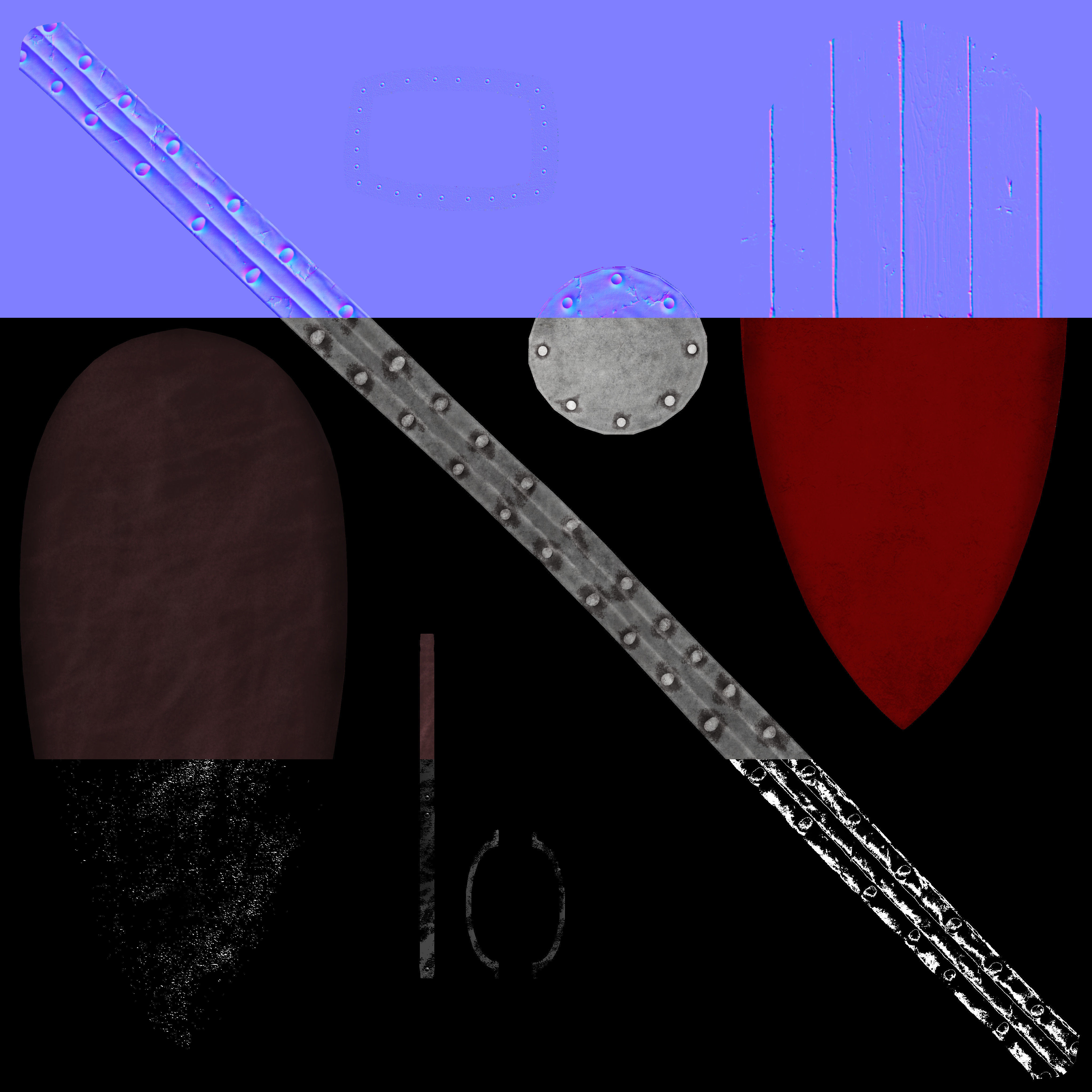 Rus Shield Low-poly 3D model_21