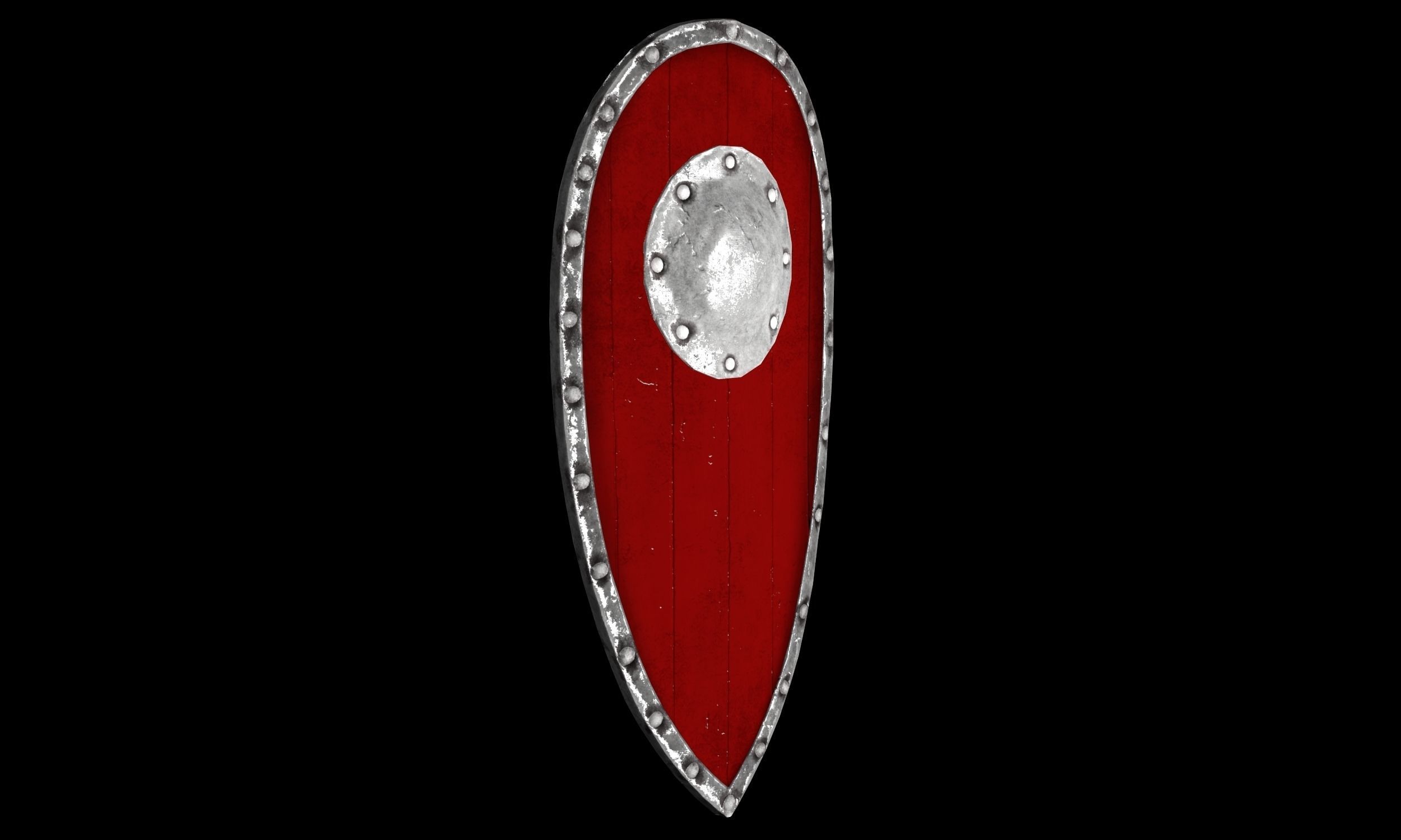 Rus Shield Low-poly 3D model_1