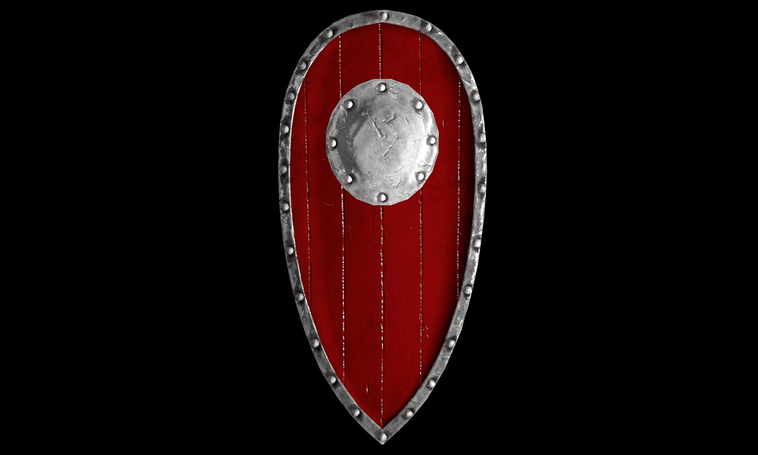 Rus Shield Low-poly 3D model_0
